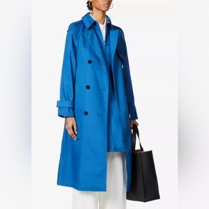 NWOT Theory Arctic Blue Trench Coat Cotton Twill Down Vest Size M